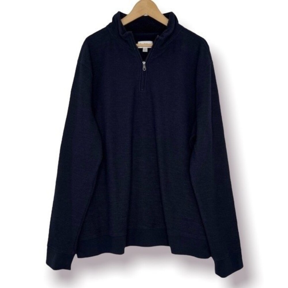 Goodfellow & Co Pullover Men's XXL Navy Blue 1/4 Zip Pullover Sweater